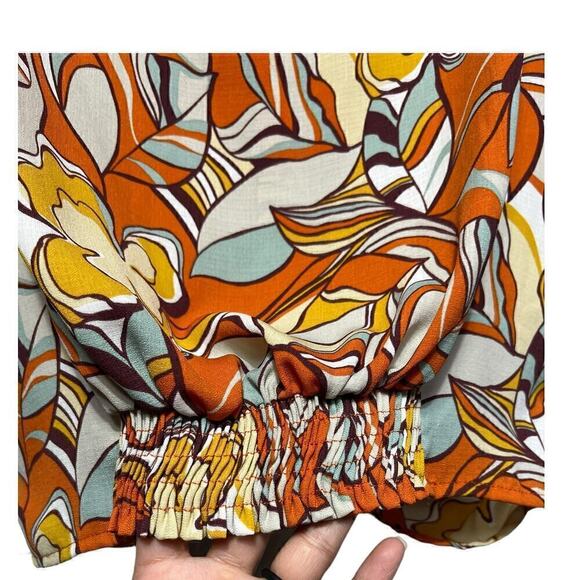 Women’s Sweet Rain Front Twist Multi Abstract Blouse / Size-XL - Picture 7 of 13